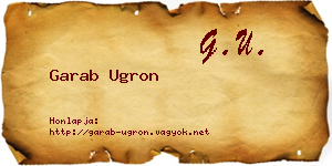 Garab Ugron névjegykártya