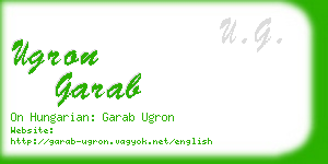 ugron garab business card